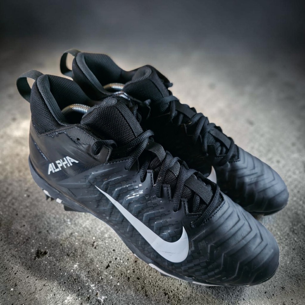 Nike Alpha Menace Fast Flex Football Cleats Mens Size 11.5W Black BV0146-001